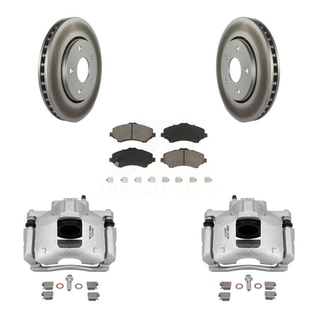 Front Brake Caliper Coat Rotor & Ceramic Pad Kit For Dodge Grand Caravan Chrysler Town KCG-100627C