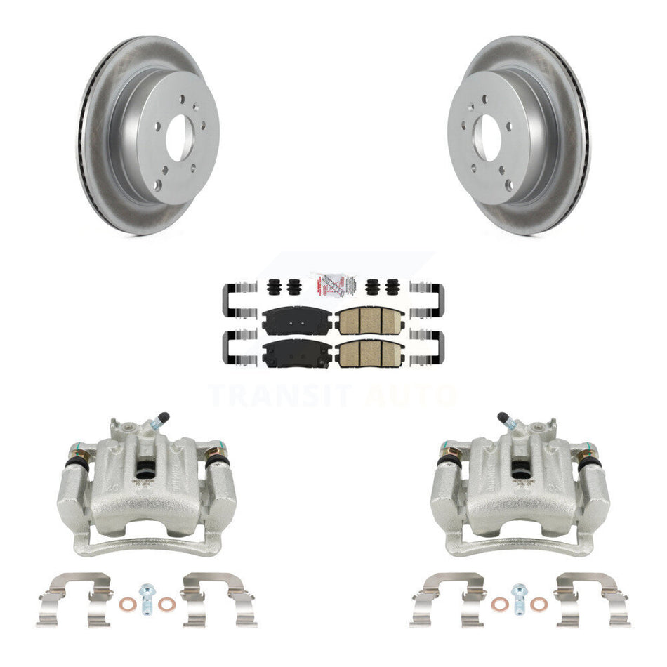 Rear Brake Caliper Coat Rotors Ceramic Pad Kit For Chevrolet Equinox Pontiac Torrent Vue KCG-100627N