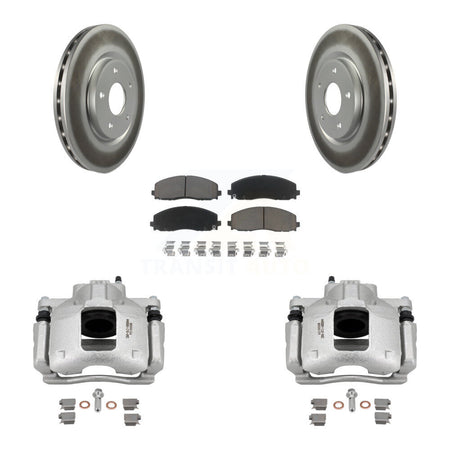 Front Disc Brake Caliper Coated Rotors And Ceramic Pad Kit For Volkswagen Routan Ram C/V KCG-100628C