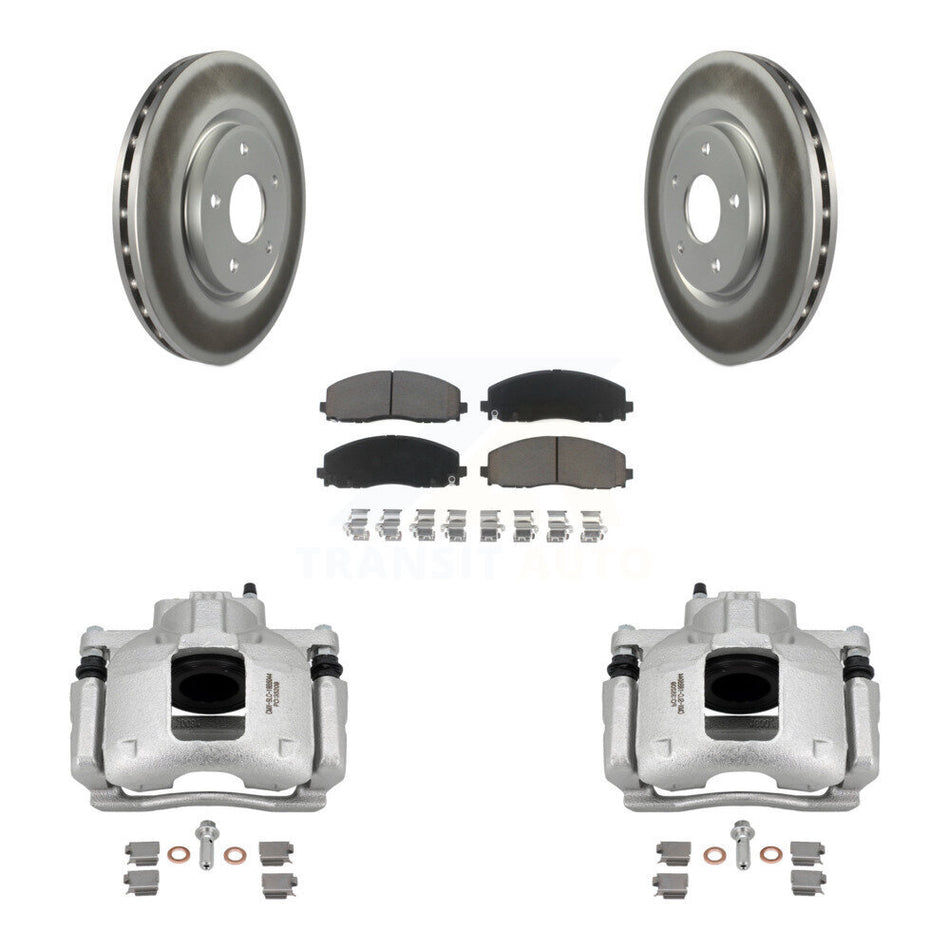 Front Disc Brake Caliper Coated Rotors And Ceramic Pad Kit For Volkswagen Routan Ram C/V KCG-100628C