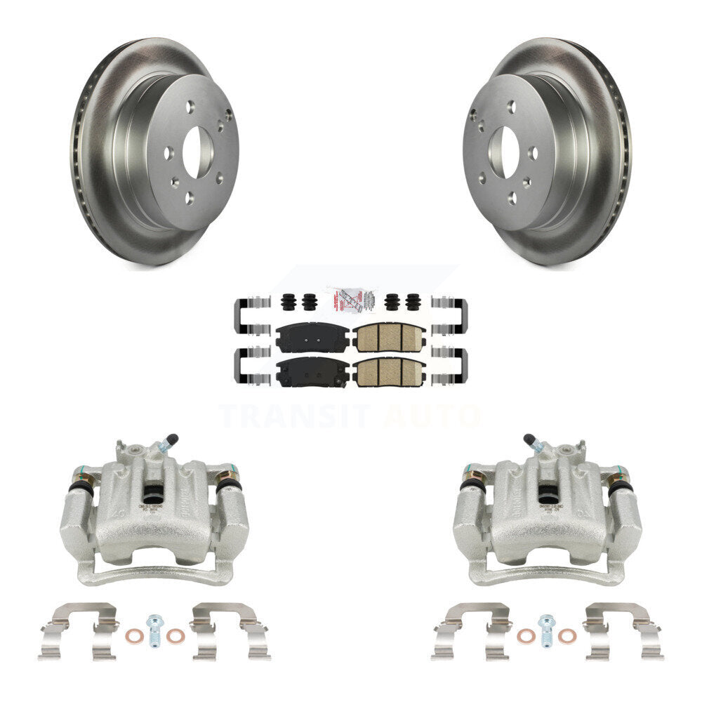 Rear Disc Brake Caliper Coat Rotor And Ceramic Pad Kit For Chevrolet Equinox GMC Terrain KCG-100629N