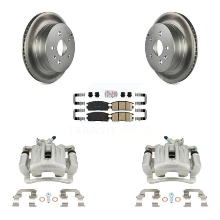 Rear Disc Brake Caliper Coat Rotor And Ceramic Pad Kit For Chevrolet Equinox GMC Terrain KCG-100629N