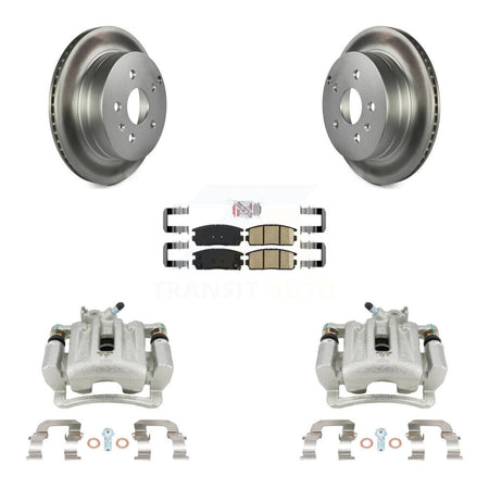 Rear Disc Brake Caliper Coat Rotor And Ceramic Pad Kit For Chevrolet Equinox GMC Terrain KCG-100630N