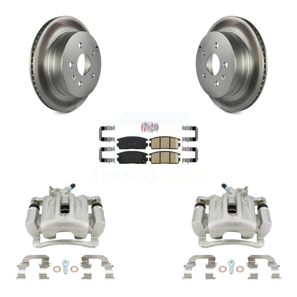 Rear Disc Brake Caliper Coat Rotor And Ceramic Pad Kit For Chevrolet Equinox GMC Terrain KCG-100630N