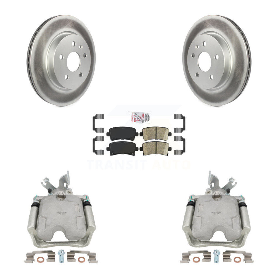 Rear Disc Brake Caliper Coated Rotors And Ceramic Pads Kit For Buick LaCrosse Allure KCG-100631N