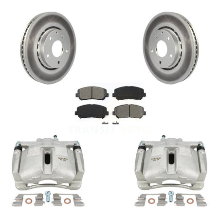 Front Disc Brake Caliper Coated Rotors And Semi-Metallic Pads Kit For Mazda CX-5 KCG-100631S