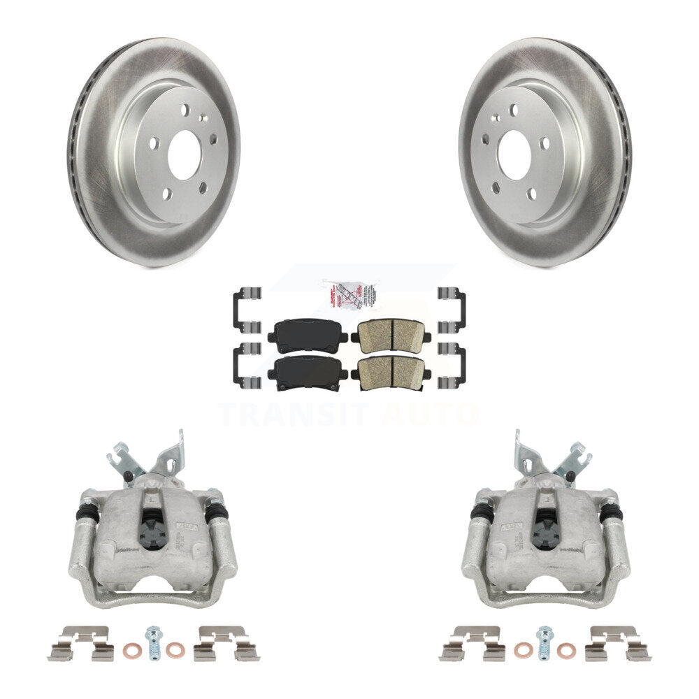 Rear Disc Brake Caliper Coated Rotors And Ceramic Pads Kit For Buick Regal LaCrosse 2.4L KCG-100633N