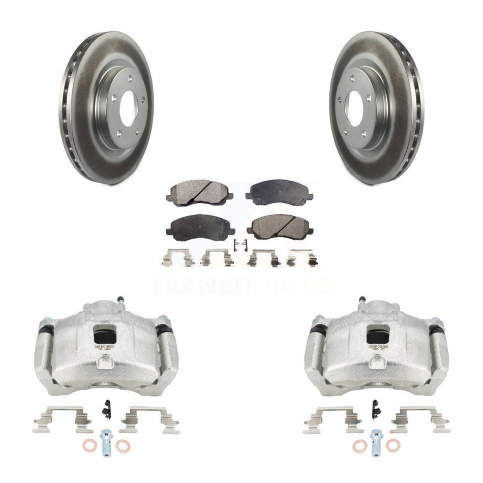 Front Brake Caliper Coat Rotor & Ceramic Pad Kit For Jeep Patriot Dodge Compass Chrysler KCG-100633T