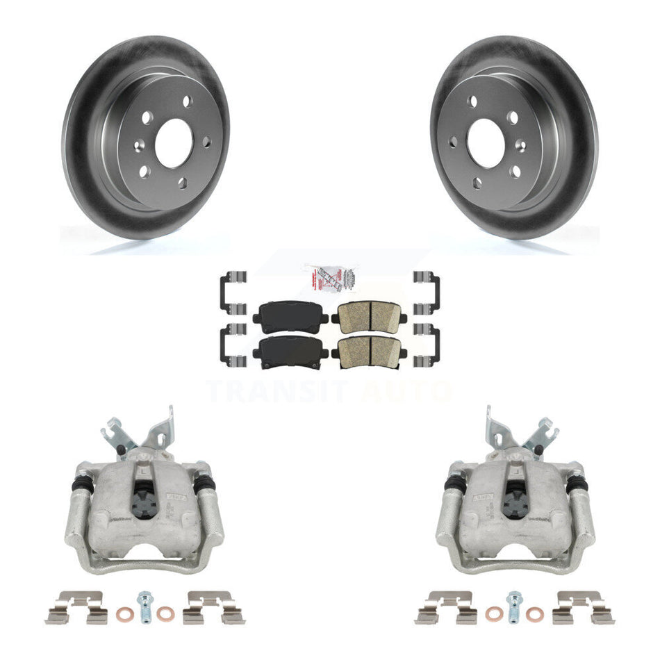 Rear Brake Caliper Coat Rotors Ceramic Pad Kit For Buick Regal LaCrosse Chevrolet Malibu KCG-100634N