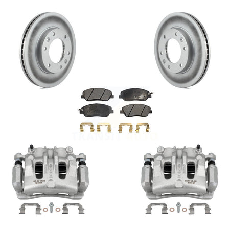 Front Disc Brake Caliper Coat Rotor And Ceramic Pad Kit For Kia Sedona Hyundai Entourage KCG-100636T
