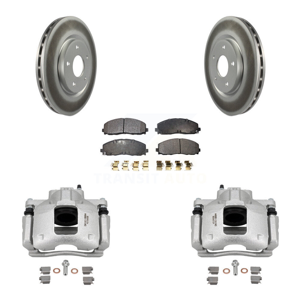 Front Disc Brake Caliper Coated Rotors And Ceramic Pad Kit For Volkswagen Routan Ram C/V KCG-100639T