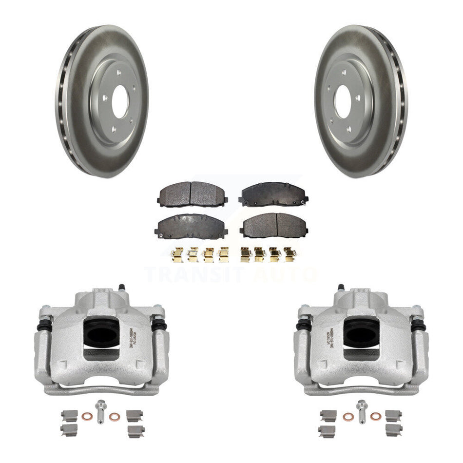 Front Disc Brake Caliper Coated Rotors And Ceramic Pad Kit For Volkswagen Routan Ram C/V KCG-100639T