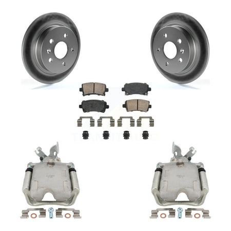 Rear Brake Caliper Coat Rotors Ceramic Pad Kit For Buick Regal LaCrosse With Solid Rotor KCG-100640N