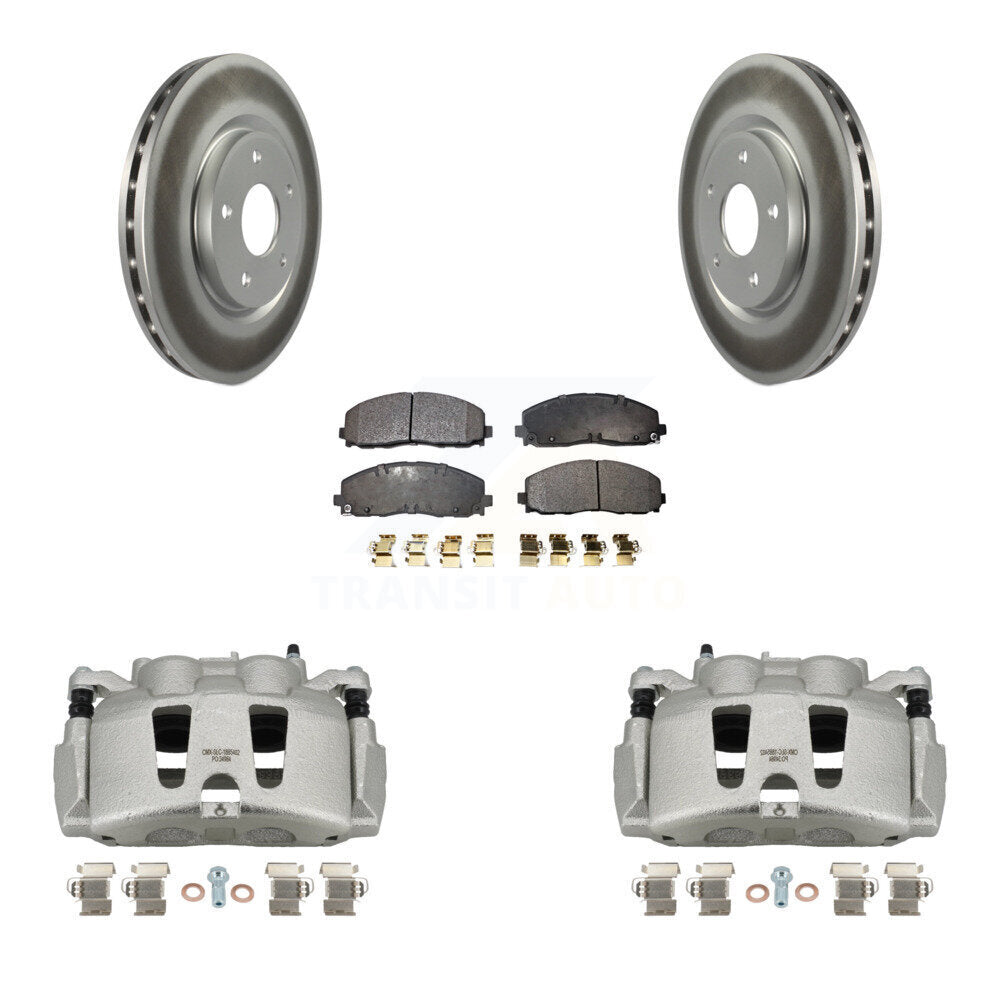 Front Brake Caliper Coat Rotor Ceramic Pad Kit For Grand Caravan Dodge Chrysler Pacifica KCG-100641T