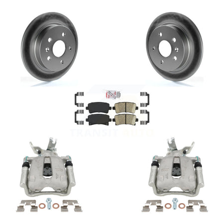 Rear Disc Brake Caliper Coated Rotors And Ceramic Pads Kit For Chevrolet Malibu Limited KCG-100642N