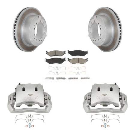 Front Disc Brake Caliper Coated Rotors And Ceramic Pads Kit For International TerraStar KCG-100644C