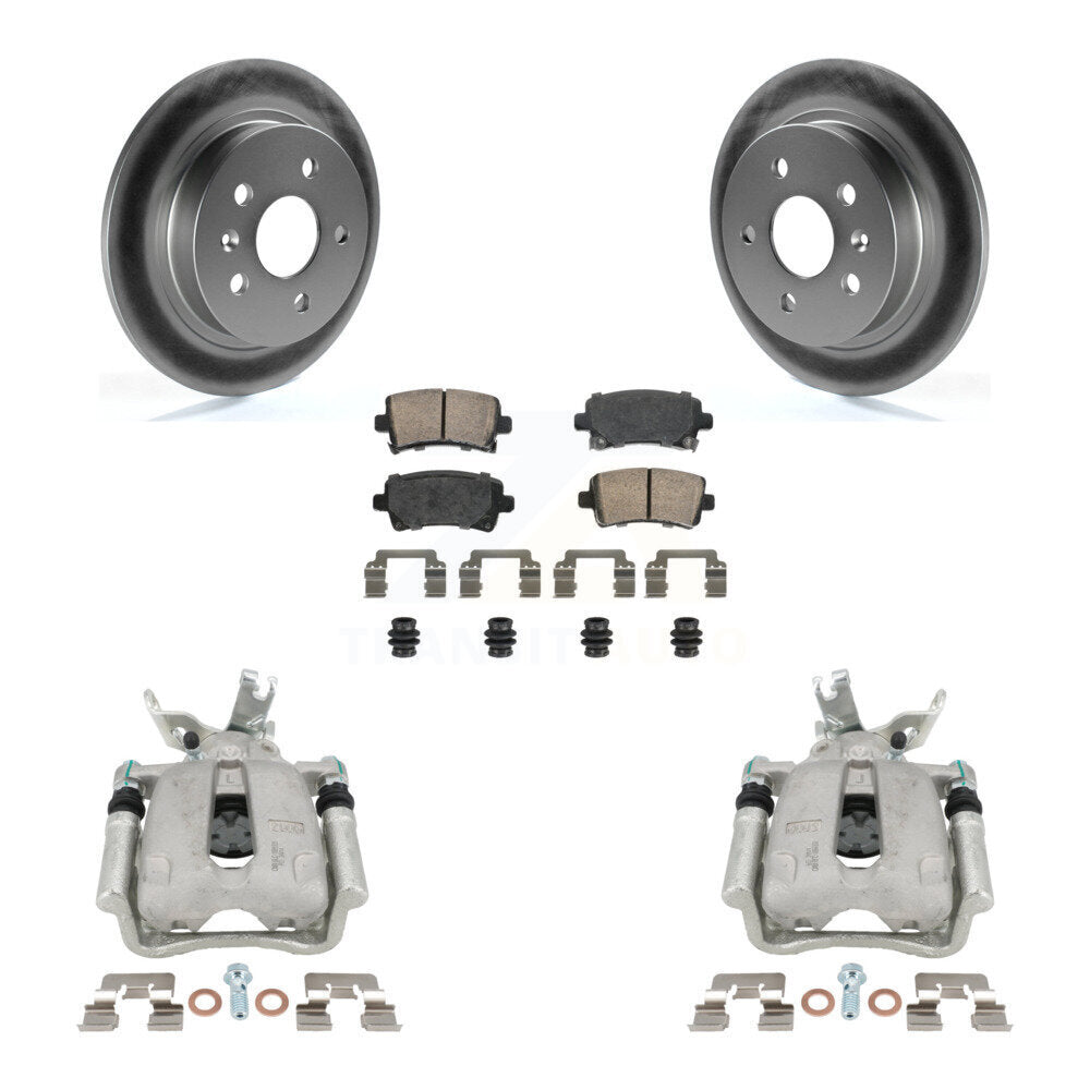 Rear Disc Brake Caliper Coated Rotors And Ceramic Pads Kit For Chevrolet Malibu Limited KCG-100644N