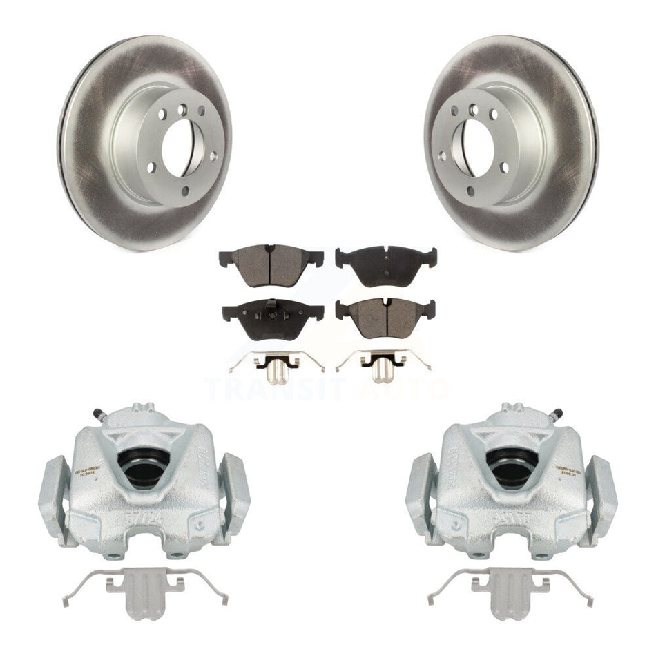 Front Disc Brake Caliper Coat Rotors & Semi-Metallic Pad Kit For 2008 BMW 328xi To 08 07 KCG-100644P