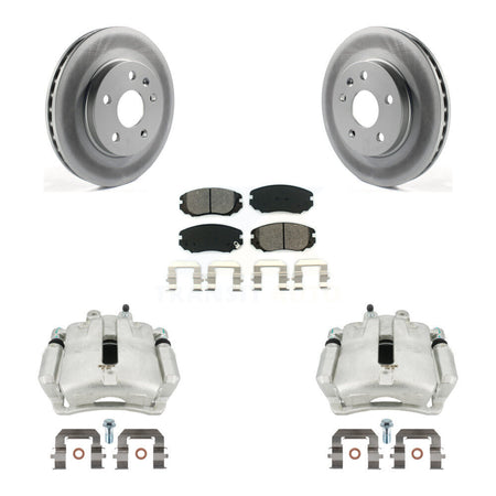 Front Brake Caliper Coat Rotors & Semi-Metallic Pad Kit For Chevrolet Malibu Buick Regal KCG-100644S