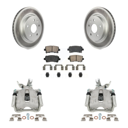 Rear Disc Brake Caliper Coated Rotors And Ceramic Pads Kit For Chevrolet Malibu Limited KCG-100646N
