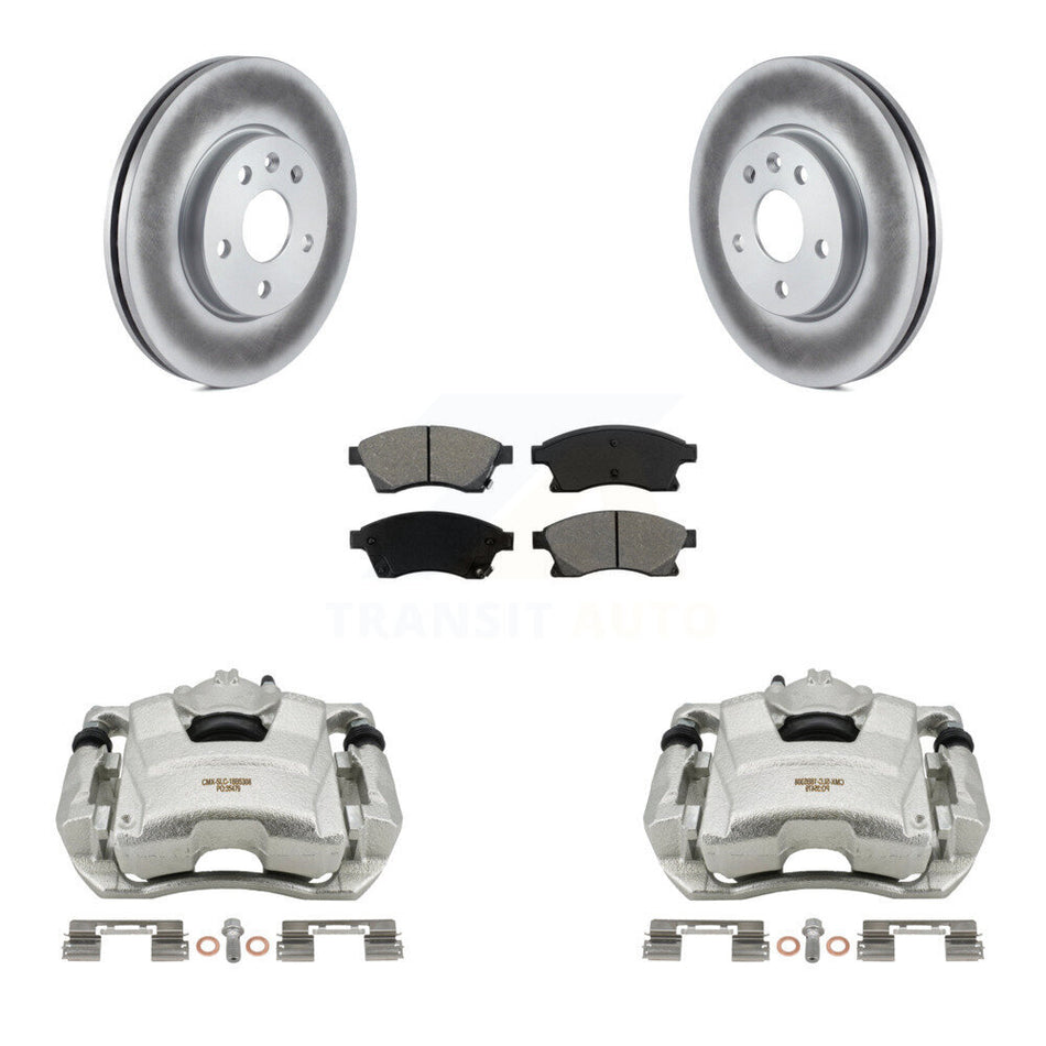 Front Brake Caliper Coat Rotor & Semi-Metallic Pad Kit For Chevrolet Cruze Sonic Limited KCG-100646S
