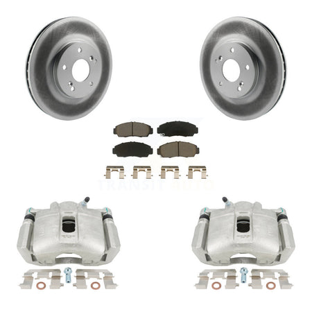 Front Disc Brake Caliper Coat Rotor And Ceramic Pad Kit For Honda Accord Acura TSX TL CL KCG-100647C
