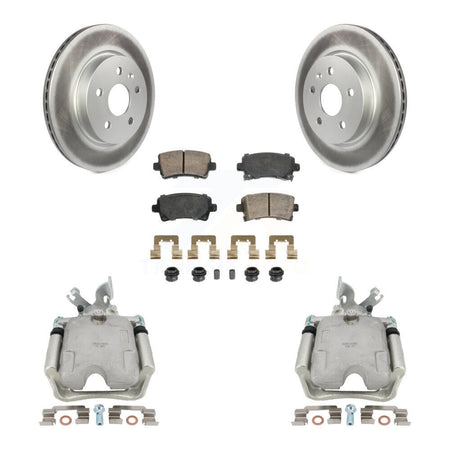 Rear Disc Brake Caliper Coated Rotors And Ceramic Pads Kit For 2010-2011 Buick LaCrosse KCG-100647N