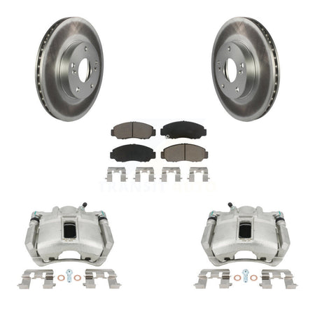 Front Disc Brake Caliper Coated Rotors And Ceramic Pads Kit For Honda Accord KCG-100648C