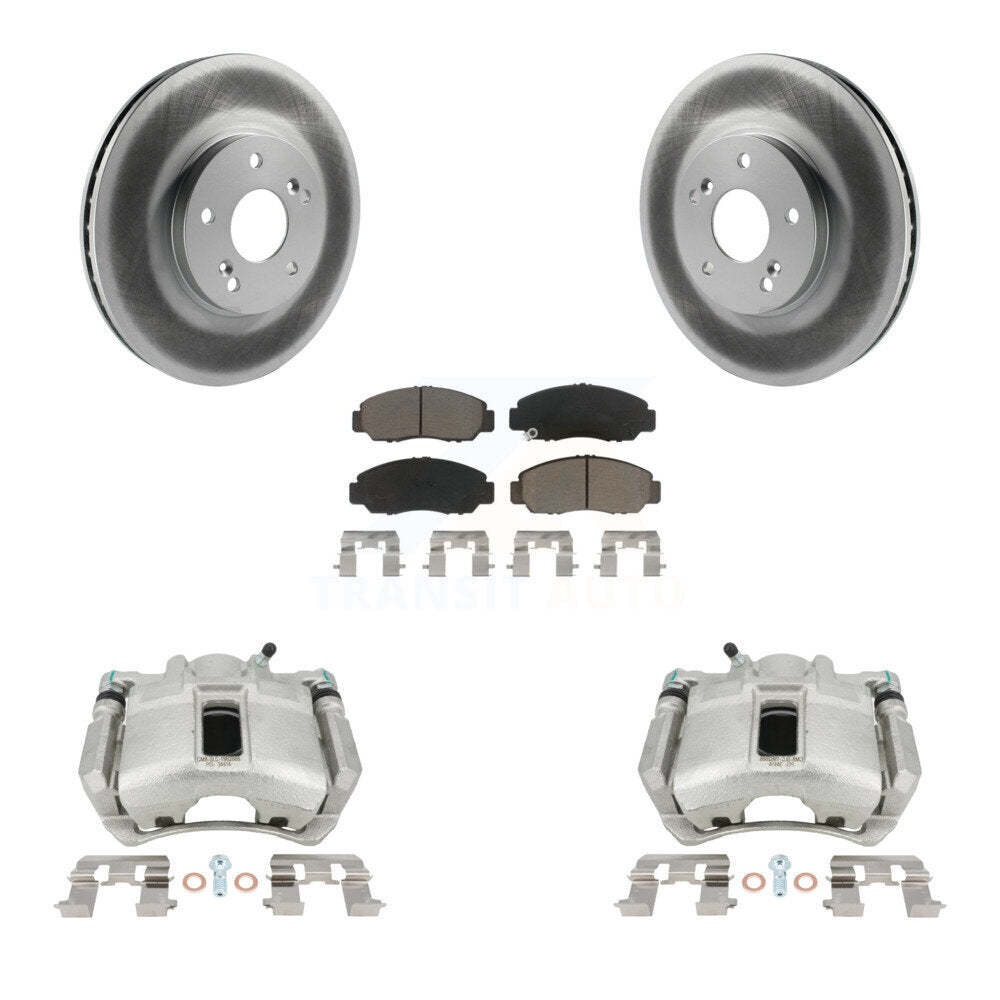 Front Disc Brake Caliper Coated Rotors And Ceramic Pads Kit For Honda Accord KCG-100650C