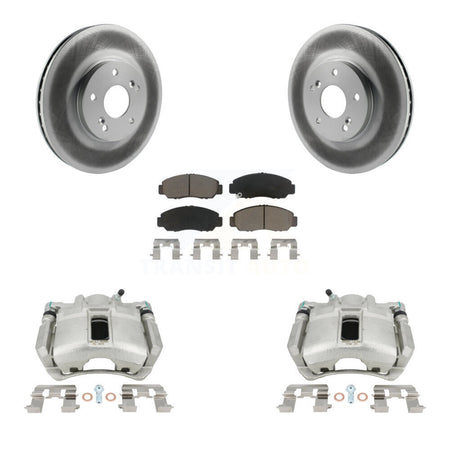 Front Disc Brake Caliper Coated Rotors And Ceramic Pads Kit For Honda Accord KCG-100650C