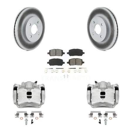 Front Brake Caliper Coat Rotor And Semi-Metallic Pad Kit For Saturn Ion Chevrolet Cobalt KCG-100650S