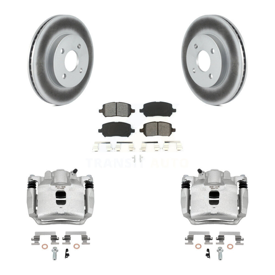 Front Brake Caliper Coat Rotor And Semi-Metallic Pad Kit For Saturn Ion Chevrolet Cobalt KCG-100650S
