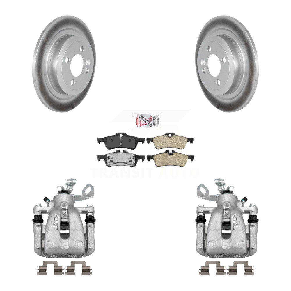 Rear Disc Brake Caliper Coat Rotors And Ceramic Pad Kit For 2007 Mini Cooper Convertible KCG-100654N