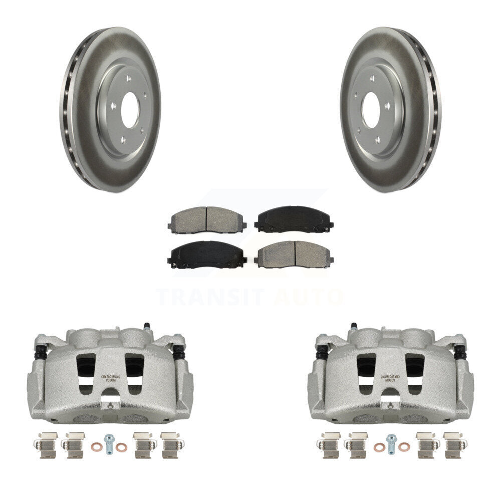 Front Brake Caliper Coat Rotors & Semi-Metallic Pad Kit For Grand Caravan Dodge Chrysler KCG-100655S