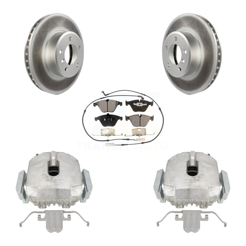 Front Brake Caliper Coat Rotors Ceramic Pad Kit For 2007 BMW 525i Automatic transmission KCG-100656T