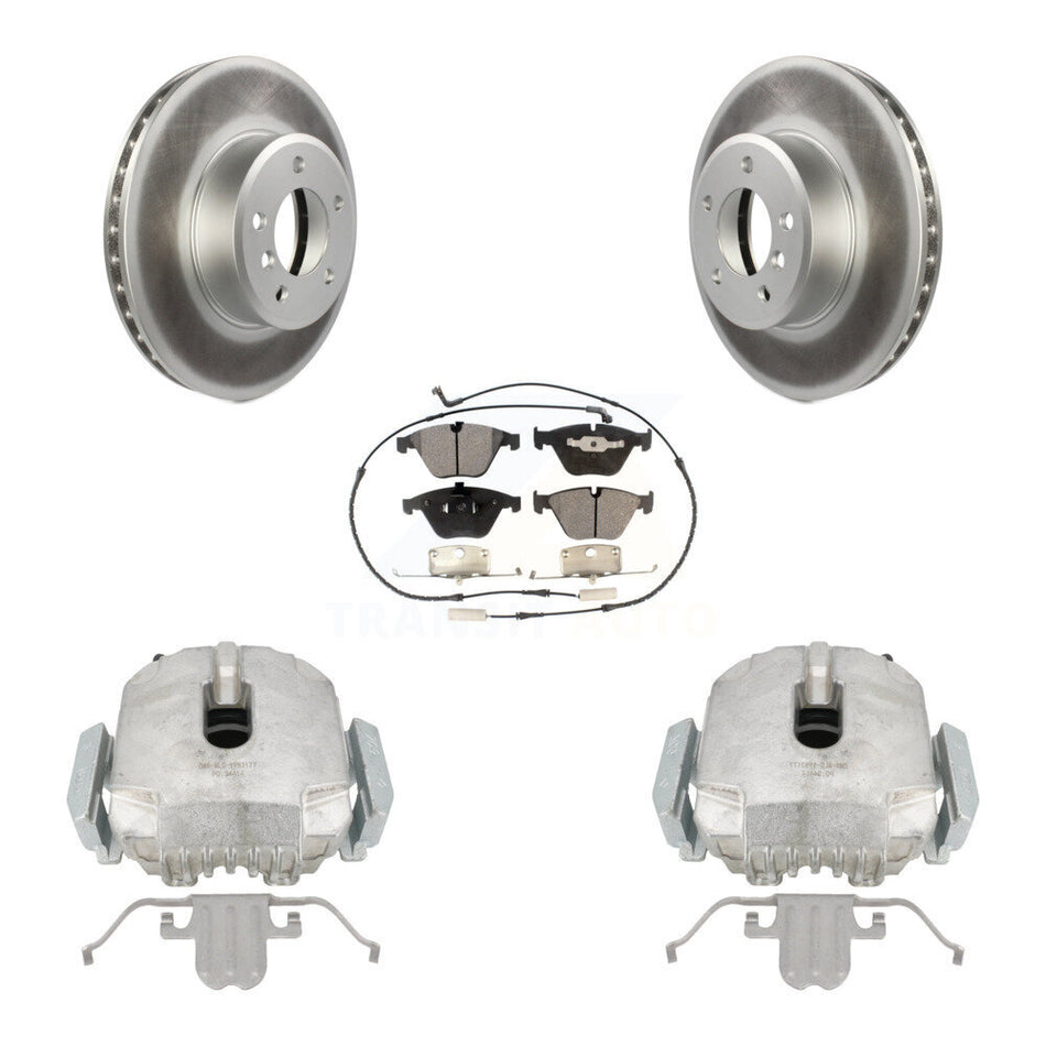 Front Brake Caliper Coat Rotors Ceramic Pad Kit For 2007 BMW 525i Automatic transmission KCG-100656T