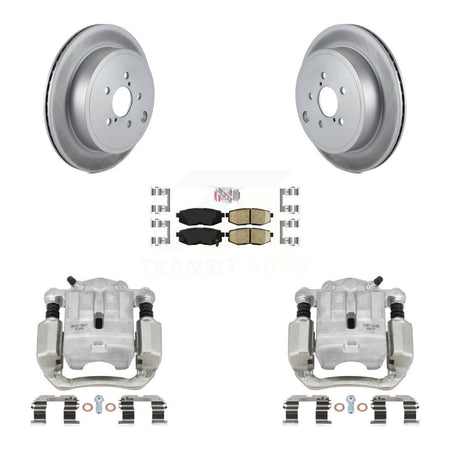 Rear Disc Brake Caliper Coated Rotors And Ceramic Pads Kit For Subaru Outback Legacy KCG-100657N