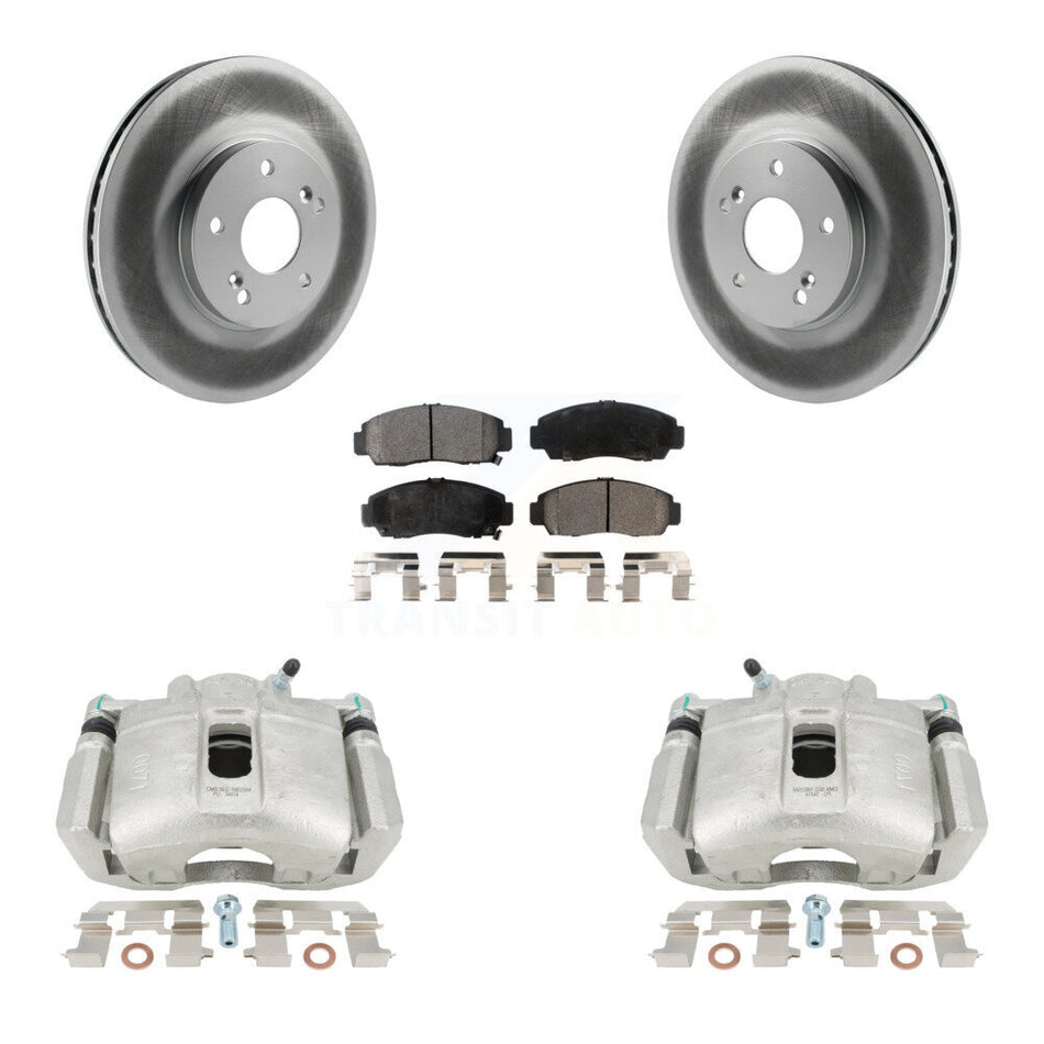 Front Disc Brake Caliper Coat Rotor And Ceramic Pad Kit For Honda Accord Acura TSX TL CL KCG-100658T