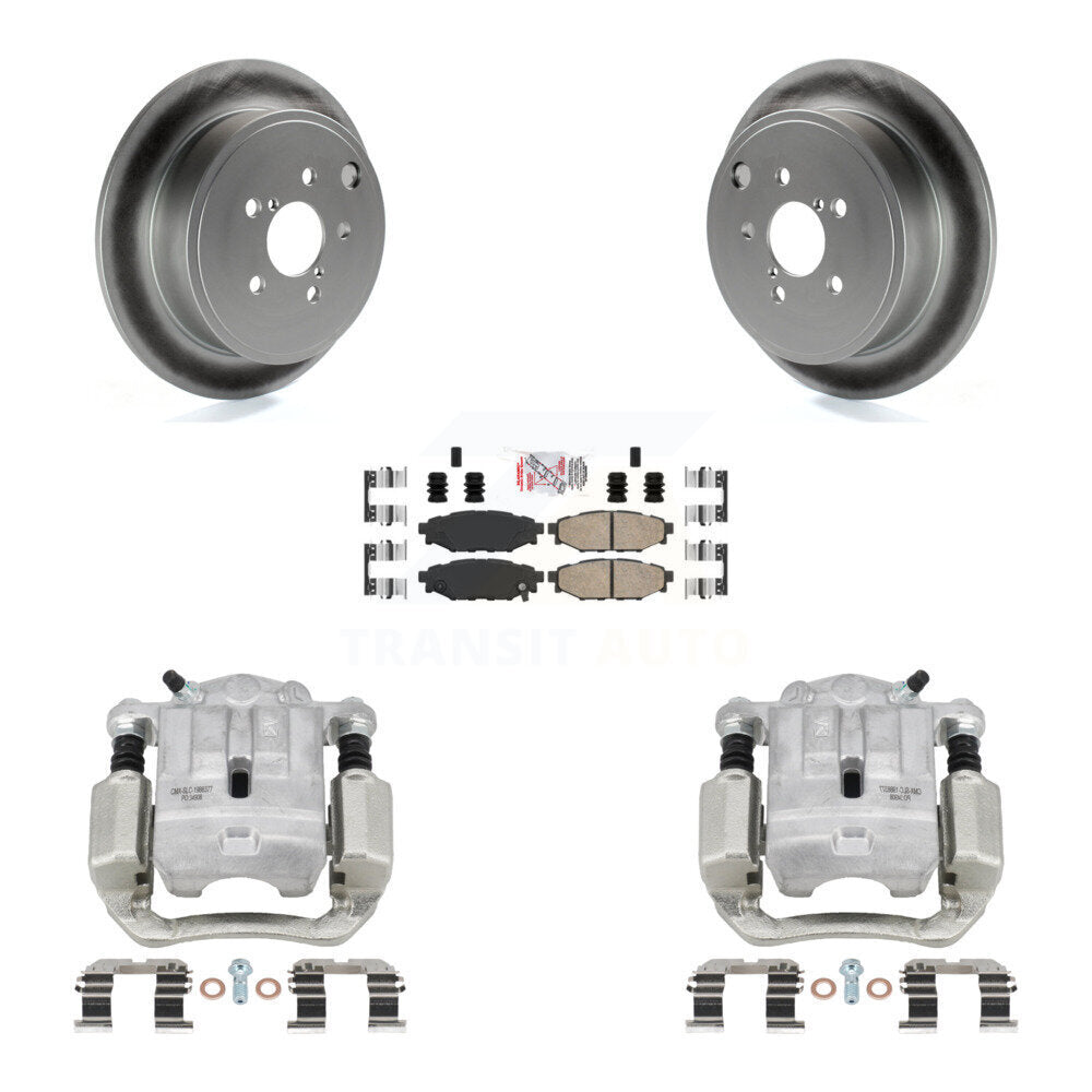 Rear Brake Caliper Coat Rotor & Ceramic Pad Kit For Subaru Legacy 2.5L with Turbocharged KCG-100659N