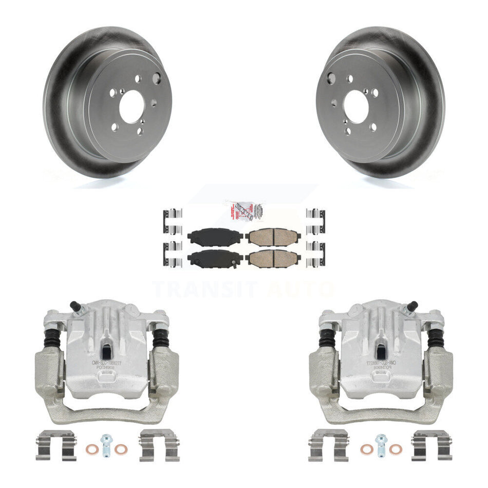 Rear Disc Brake Caliper Coated Rotors And Ceramic Pads Kit For Subaru Outback Legacy KCG-100660N