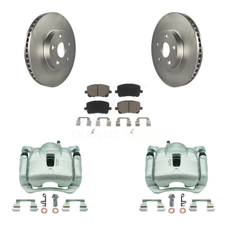 Front Brake Caliper Coat Rotors & Ceramic Pad Kit For Toyota Corolla Matrix Pontiac Vibe KCG-100661C