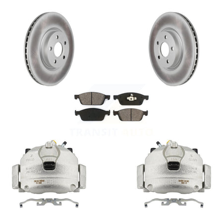 Front Disc Brake Caliper Coated Rotor And Semi-Metallic Pad Kit For Ford Transit Connect KCG-100662S