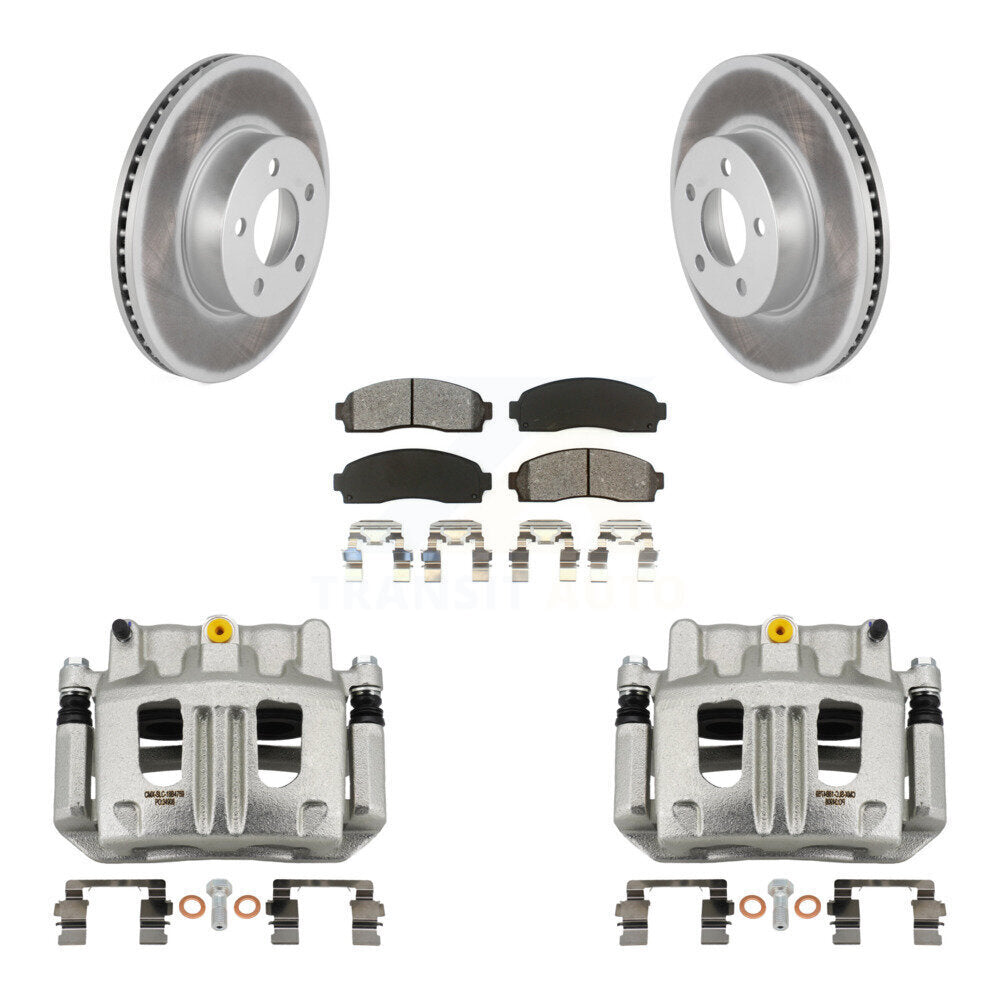Front Brake Caliper Coat Rotor & Semi-Metallic Pad Kit For Ford Ranger Mazda B4000 Sport KCG-100666S