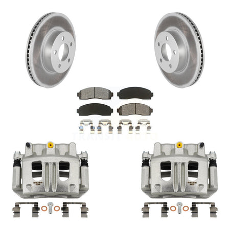 Front Brake Caliper Coat Rotor & Semi-Metallic Pad Kit For Ford Ranger Mazda B4000 Sport KCG-100666S