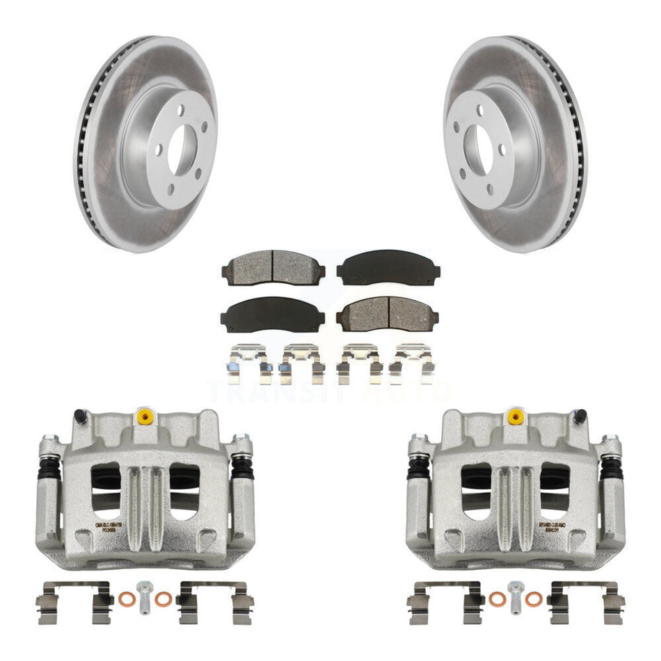 Front Brake Caliper Coat Rotor & Semi-Metallic Pad Kit For Ford Ranger Mazda B4000 Sport KCG-100666S