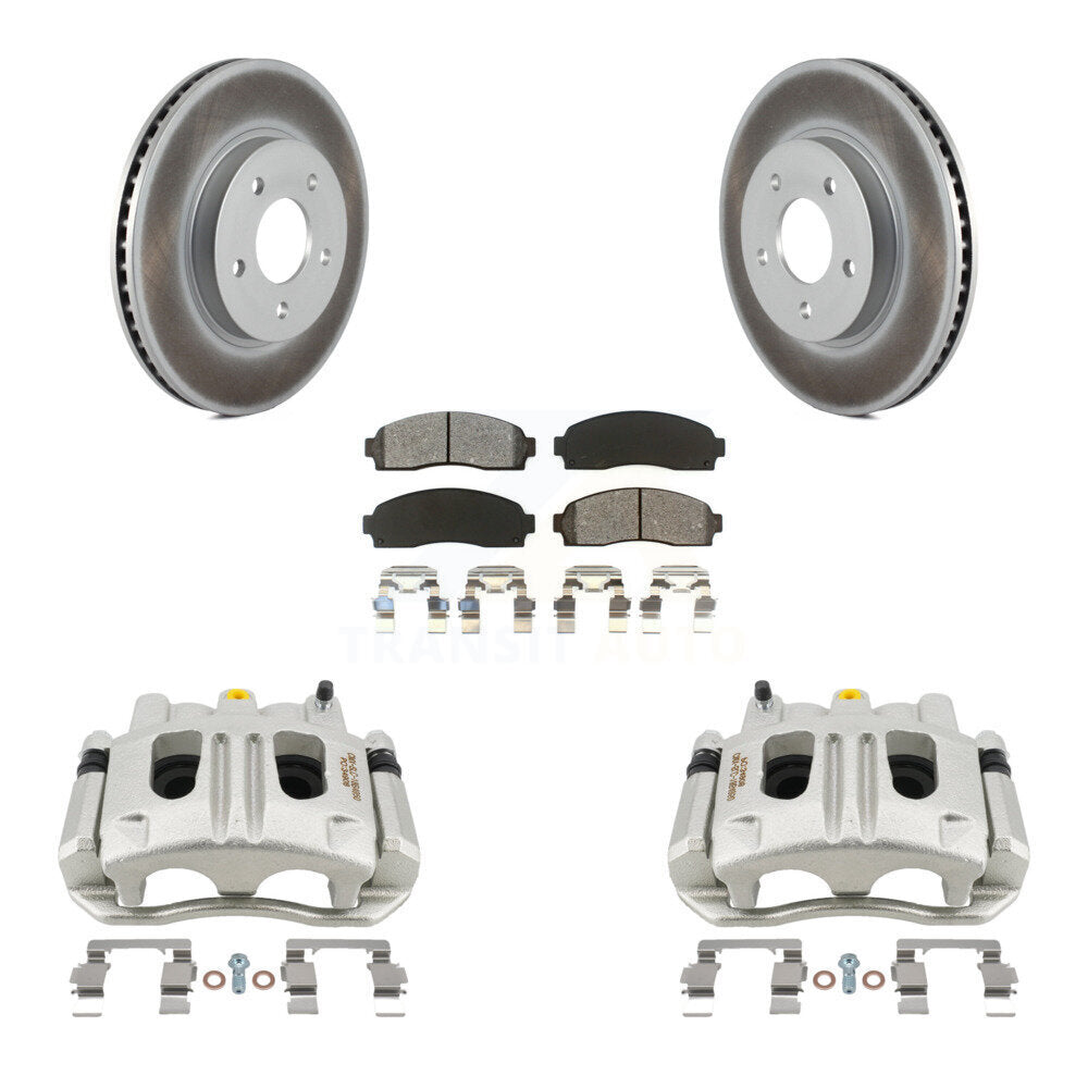 Front Brake Caliper Coat Rotors & Semi-Metallic Pad Kit For Chevrolet Equinox Saturn Vue KCG-100668S