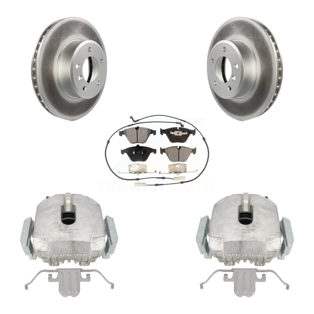 Front Brake Caliper Coat Rotor Semi-Metallic Pad Kit For BMW 525i Automatic transmission KCG-100678P