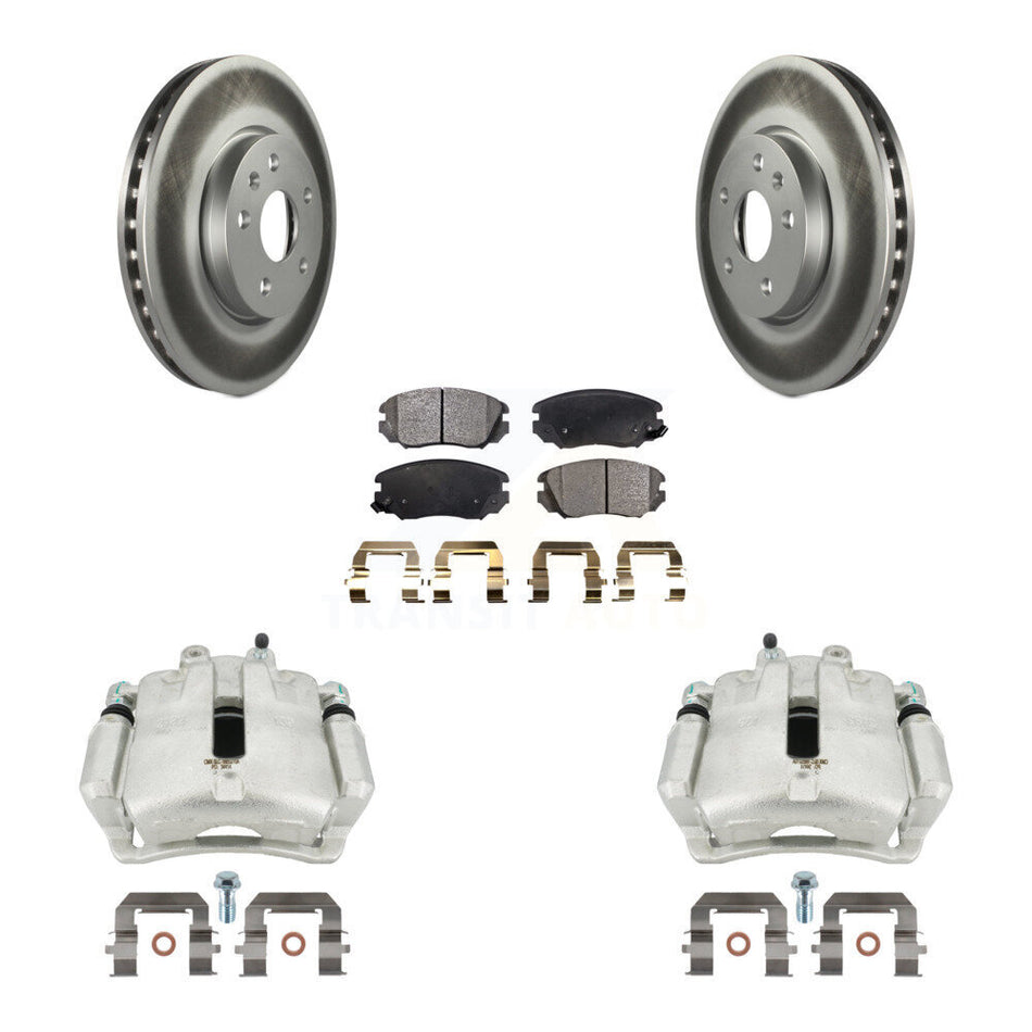 Front Brake Caliper Coat Rotors Semi-Metallic Pad Kit For Buick Regal LaCrosse Chevrolet KCG-100681P
