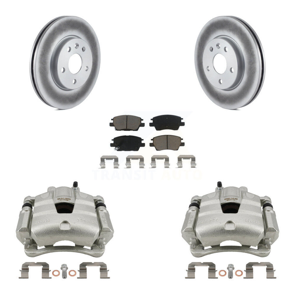 Front Disc Brake Caliper Coat Rotor And Ceramic Pad Kit For Chevrolet Cruze Bolt EV Volt KCG-100687C