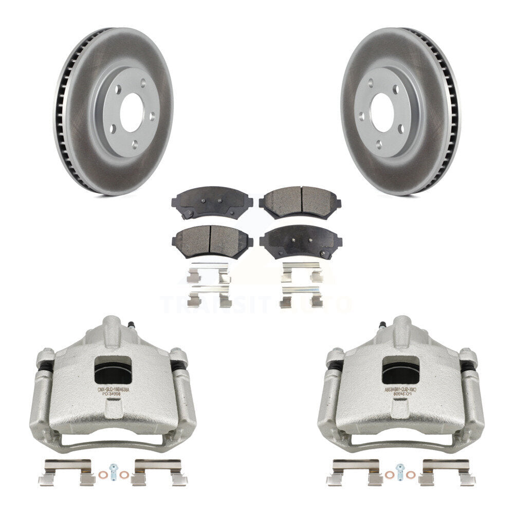 Front Brake Caliper Coat Rotors Semi-Metallic Pad Kit For Chevrolet Impala Buick LeSabre KCG-100687P